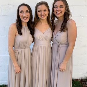 David’s Bridal Bridesmaid Dress Biscotti